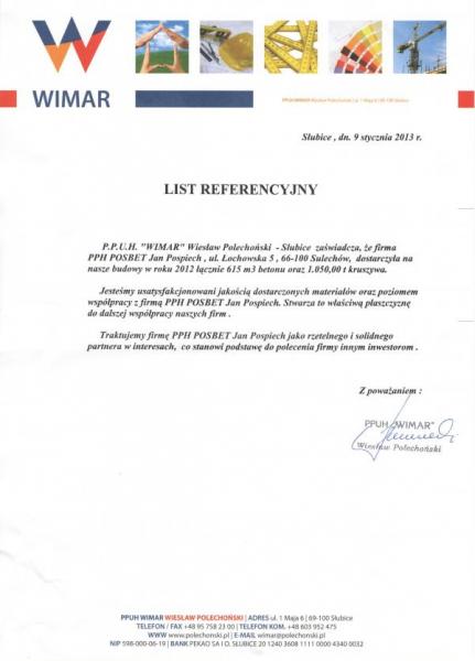 Referencje WIMAR